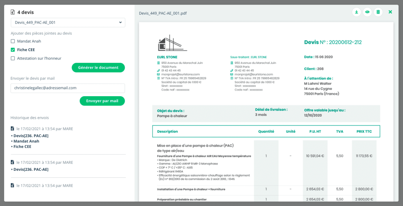 L'interface WeRenove pour Meilleur Habitat